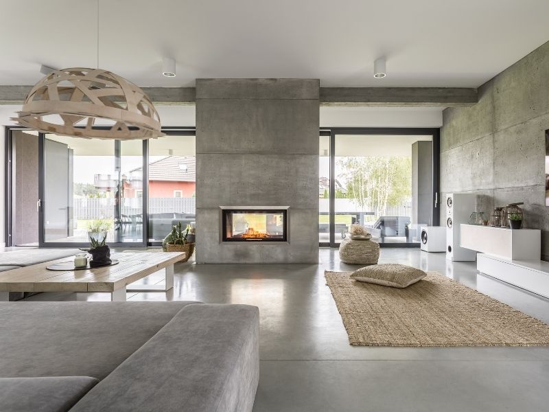 Smart home with fireplace